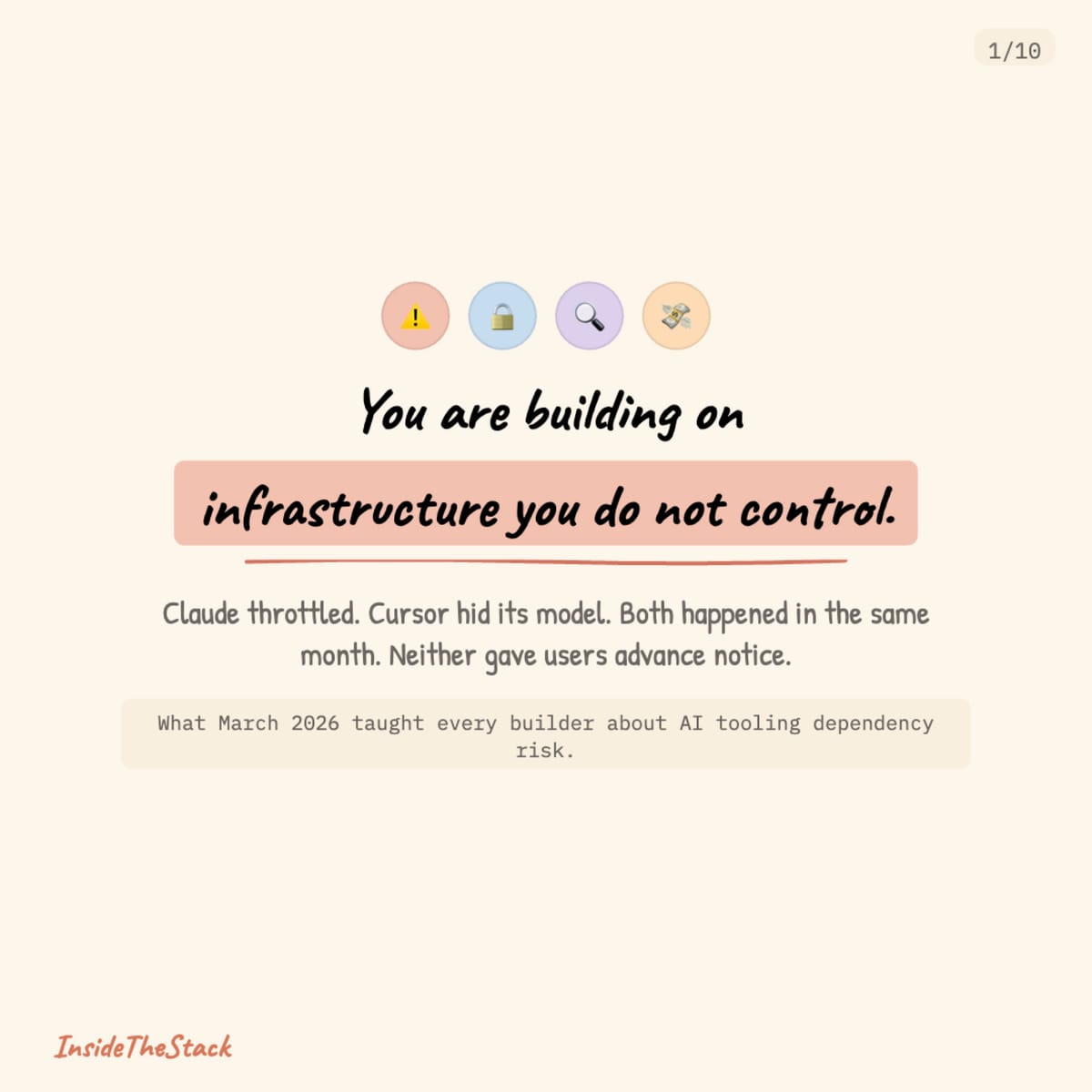You Are Building on Infrastructure You Do Not Control.